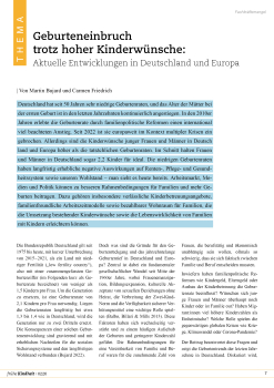Geburteneinbruch trotz hoher Kinderwünsche: Aktuelle Entwicklungen in Deutschland und Europa